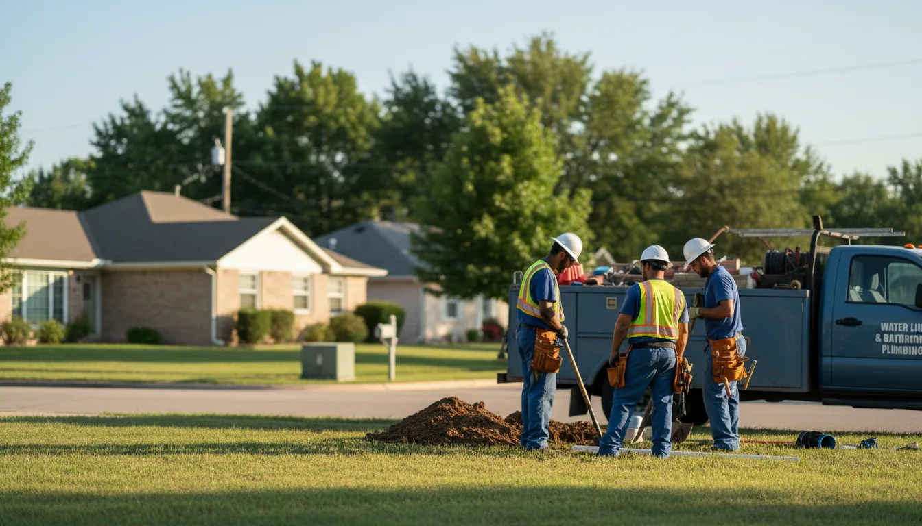 Residential water line and bathroom plumbing service in Branch, AR